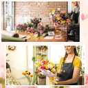 338Pcs Flower Bouquet Wrapping Paper Kit, Waterproof Floral Wrapping Paper Florist Bouquet Supplies with Crowns Butterfly Decor Pearl Pins and Ribbons for Birthday Wedding DIY CraftTranslucent Pink