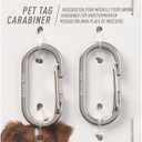 Nite IZE MicroLink Pet Tag Carabiner, Stainless Steel Cat and Dog Tag Clip, 2 Count (Pack of 1)