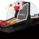 EastPoint Tabletop Movin Hoops Arcade Basketball Hoop - Black & Red, 2-Player - LED Scoreboard for Indoor Basketball Game - Spring-Loaded Launchers for Kids Toys - Durable Plastic Build for Boys Toys