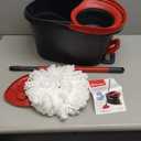 O-Cedar EasyWring Microfiber Spin Mop, Bucket Floor Cleaning System, Red, Gray, Standard