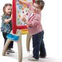Step2 All Around Easel for Two, Kids Activity Table, Double-Sided Art Board, Made of Durable Plastic, Includes 94-Piece Soft Foam Magnets, For Toddlers 3+ Years Old