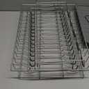 2 Tier Dish Drainers Drying Rack for Kitchen Counter Large Stainless Steel Dishes Drain with Drainboard, Space Saving, Big Modern Silver Countertop Metal Plates Dryer Strainer Holder and Extra Tray