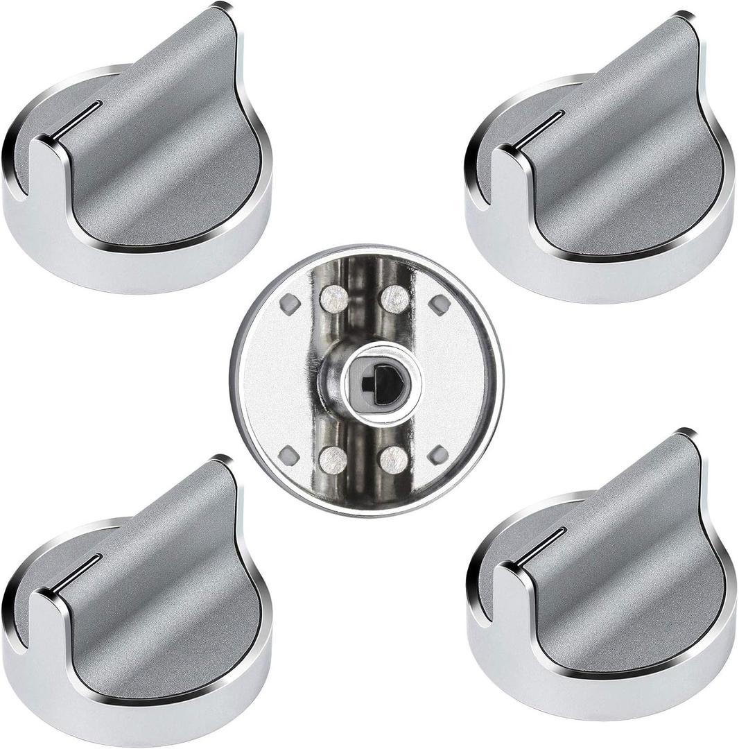 TOMOON (Upgraded Metal) W10594481 Gas Range Stove Knob Replacement for Whirlpool Gas Cooktop Range WCG97US0DS00 WCG97US6DS00,Stainless Steel Control Knob Replaces WPW10594481 3281332 AP6023301