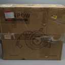 SUNPOW Retractable Garden Hose Reel - 5/8in x 100ft Heavy Duty Wall Mounted Hose Reel with 3/4in Brass Fitting & 10 Function Nozzle - Any Length Lock, Auto Rewind System, 180Swivel Bracket - Gray