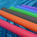 Chochkees Blue Pool Noodles Swimming Hollow Core Foam Tube, Floating Thick Noodles for Floating, Pool Accessories, 52", 3-Pack