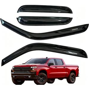 AUXKO Out-Channel Rain Guards for 1999-2006 Chevy Silverado & GMC Sierra 1500/2500/3500/2500HD Extended Cab, Truck Accessories - Easy-to-Install Side Window Wind Deflectors & Visors (Black)