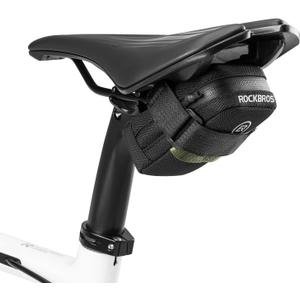 ROCKBROS Bike Saddle Bag - Small, Lightweight and Portable Under Seat Bag for Road Bikes (Black)