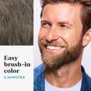 Just For Men Mustache & Beard multiple uses Beard Coloring for Gray Hair with Brush, With Keratin Biotin Aloe and Coconut Oil for Healthy Facial Hair Medium Brown, M-35, Pack of 1