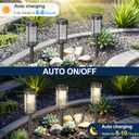EXCMARK 12 Pack Outdoor Solar Lights Waterproof for Yard Garden Walkway Pathway Lawn Decorative Contemporary Landscape Lighting. (Warm White Light, 12)