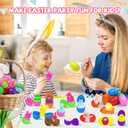 24PCS Prefilled Easter Eggs with Mochi Squishy Toys, Mochi Squishies Stuffed Plastic Eggs for Easter Basket Suffers, Mochis Squishy Novelty for Classroom Prizes, Egg Fillers, Kids, Gifts