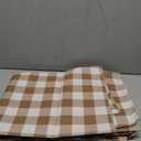 Smiry Rectangle Table Cloth, Waterproof Vinyl Tablecloth with Flannel Backing, Wipeable Buffalo Plaid Table Cover for Dining, Indoor and Outdoor (Brown & White, 52"x70")
