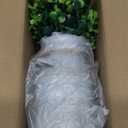 Dahey Metal Flower Vase with Artificial Eucalyptus Farmhouse Decor Rustic Shabby Chic Milk Can Galvanized Jug Planter Fake Plants in Decorative Tin Vase for Table Centerpieces Bedroom Kitchen Decor