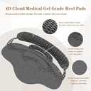 4D Cloud Honeycomb Heel Pads for Loose Shoes, Soft Gel Heel Grips for Shoes Too Big, Cushion Protectors Inserts for Blisters, Heel Pain, Shoe Fillers for Women Men (4D Cloud Mesh Black4, 4Pairs)