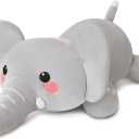 TOYSYM Weighted Stuffed Animals, Elephant Stuffed Animal with Weighted Beads, Cute Plush Toy Pillow Gifts for Adults Kids Boys Girls (Small)