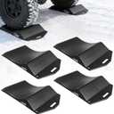 Tire Cradles Set of 4Pack Anti-Slip Pads Tire Saver Ramps with Interlock Design Plastic Car Ramps for RV,Trailer,Truck Up to 40000 LBS