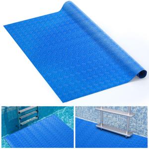 Breling 36" x 36" Swimming Pool Ladder Mat, Protective Pool Ladder Pad Step Mat with Non Slip Texture for Above Ground Swimming Steps Liners and Stairs(Striped)