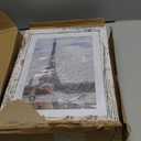 10x14 Picture Frame Set of 4, Made of Glass and Distressed White Wooden Frame, Display 8x12 Pictures with Mat or 30 x 40cm Diamond Painting Art without Mat for Wall Mounting, Gallery Photo Frames