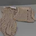 SOLY HUX Women's 2 Piece Business Casual Outfits Striped Button Up Vest and Bodycon Maxi Skirt Set, XS