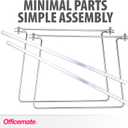 Officemate Hanging File Frame, Letter Size, Adjustable 14 to 18-Inches, 2 Count (Pack of 1),Silver, 91990