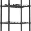 REGILLER 6 Wire Shelving Steel Storage Rack Adjustable Unit Shelves for Laundry Bathroom Kitchen Pantry Closet(Black,11.7" D x 16.8" W x 63" H)