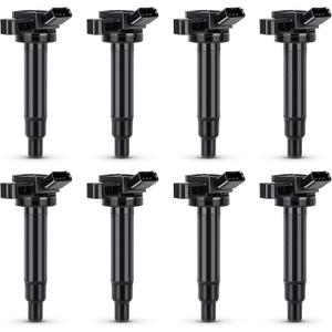 UF230 Ignition Coil Pack Compatible with Toyota Tundra Sequoia LandCruiser 4Runner/Lexus GS430 GX470 LS430 LX470 LX570 SC430 V8 Replaces#C1173 UF493 5C1196 90919-02230 90919-02259(set of 8)