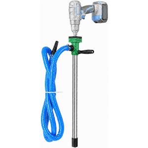 Drill Powered Water Pump, Stick Transfer Pump with 4.9 ft Steel Hose