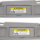 A Pair Light Gray Left and Right Sun Visor Sunvisor Compatible with 2006 2007 2008 2009 2010 2011 06 07 08 09 10 11 Civic Replaces# 83280-SNA-A01ZC 83230-SNA-A01ZC