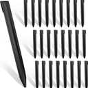 Worth Landscape Edging Stakes, 26Pcs 12Inch Corrugated Metal Garden Stakes Steel Bender Board Anchoring Spikes, Black