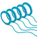 Xuniea 5 Rolls of Vinyl Tape Masking Tape Automotive Car Auto Paint for Curves, High Temperature Vinyl Low Tack (1/4 Inch) (Blue)