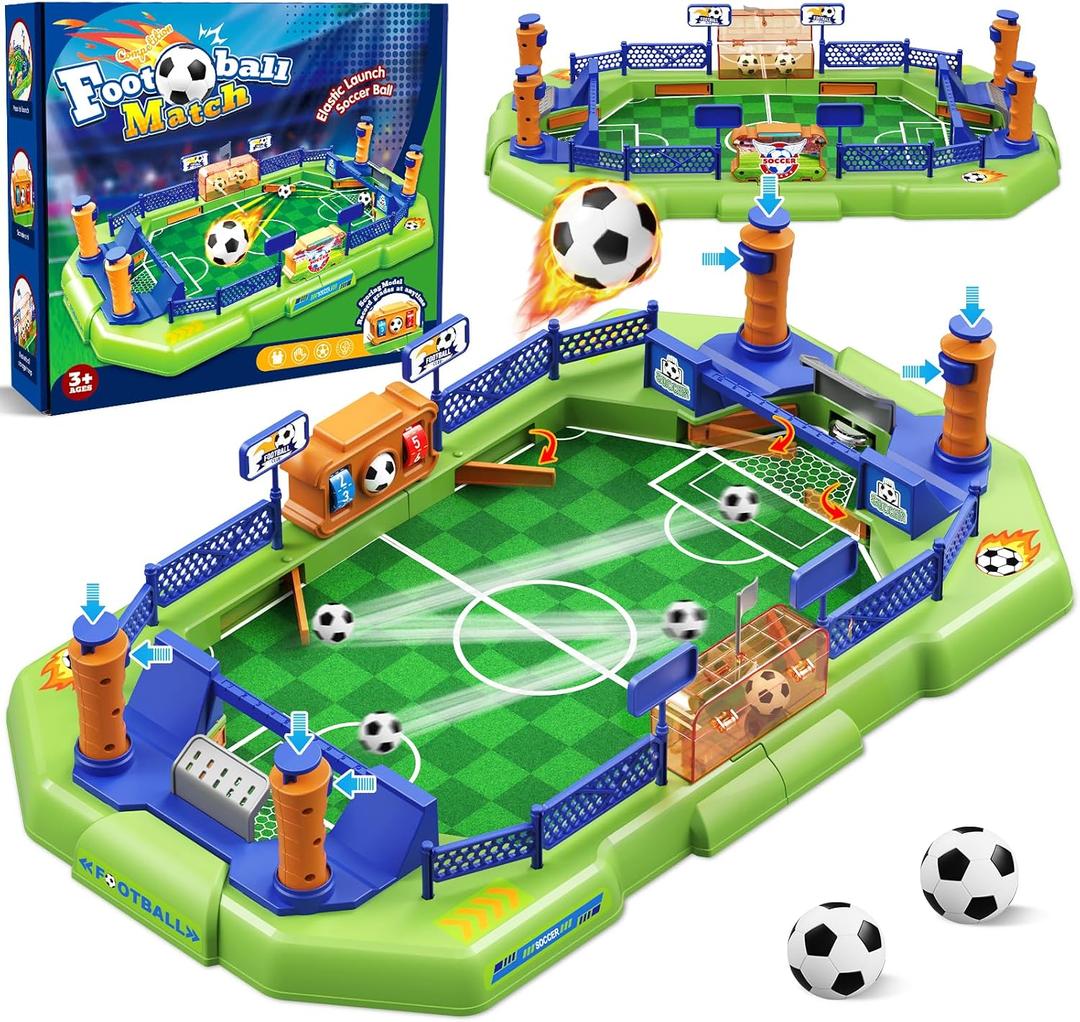 Mini Foosball Table Game for Kids Soccer Board Game, Portable Tabletop Pinball Interactive Sports Game, Indoor Family Party Birthday Gift Educational & Active Toy for Boys Girls Ages 3+