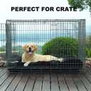 Bedfolks Waterproof Crate Bed, Plush Dog Crate Pad with Removable Cover, Faux Fur Dog Kennel Bed, 41"x27", Black