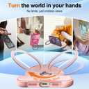 HuwaiH 360 Rotatable Magnetic Ring Stand for Samsung Galaxy S24 Plus/S25 Plus Case, Compatible with MagSafe, Military-Grade Shockproof, Anti-Scratch Matte Translucent Phone Case(Pink)