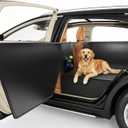 Dog Car Seat Cover for Back Seat,Waterproof PU Leather Hard Bottom Car Seat Cover for Dogs,Non-slip Backseat Dog Cover with Upgraded Door Protection Flap 5225in,Dog Hammock for Car SUV Small Trucks