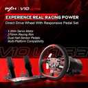 PXN V10 Ultra Direct Drive Racing Wheel & Pedals 3.2Nm Force Feedback, 10.6'', 4 Paddle Shifters, Hall Effect 2-Pedal Set - Gaming Steering Wheel for Xbox Series X|S, Xbox One, PS4 & PC