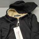 Yeokou Women's Casual Full Zip Up Sherpa Lined Hoodie Sweatshirt Jacket Coat , Size XS