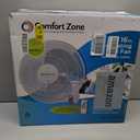 Comfort Zone 16-Inch Fan with Remote Control Quiet 3-Speed Oscillating Indoor Fan with 90 Wide-Angle Airflow, Timer & Sleep Modes Space-Saving Wall Fan for Bedroom, Home Gym & Office, White