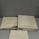 DECOLURE 100% Viscose Derived from Bamboo Sheets Queen Size 4pcs - Ultra Soft & Luxuriously Cooling, 17" Deep Pocket, Double Stitching, Perfect for Hot Sleepers - Queen Bed Sheets, Creme