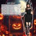 Women's Satin Bows Thigh High Stockings Hold-ups Snag-Resistant Knee High Long Socks (Medium, 2-black Pink)