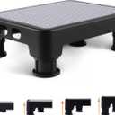 CHIKILLA Adjustable Step Stool for High Beds and Cars, 650lb Heavy Duty Bed Step for Elderly, Non-Slip Mobility Platform for Bathtub, Kitchen, SUV, 4 Height Levels 3.4-5.4" Portable Stair Assist, Gray