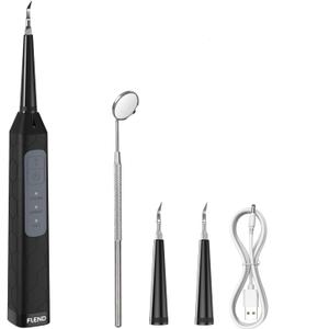 Plaque Remover for Teeth, Dental Care Device 3 Adjustable Modes Teeth Cleaning Kit with 2 Replaceable Clean Heads for Tartar & Calculus Remover (Grey)