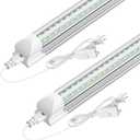 SHOPLED LED Shop Lights 3FT, 34W 4760LM 5000K Daylight White, V Shape Linkable T8 Ceiling Light Fixtures, 3 Foot LED Tube Light for Workshop, Workbench, Basement, ETL Listed, 2 Pack