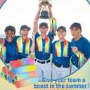 12 Pack Tie Dye Cooling Towel Tie Dye Print Sports Towels Rainbow Party Supplies 40"x12" Rainbow Breathable Chilly Towel Colorful Towels for Men Women Camping Running Outdoor Sports Party