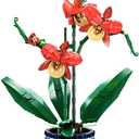 PIKARO Artificial Flowers Orchid Building Sets, Home Decor and Office Decor, Anniversary Decoration, Gifts for Mother's Day or Birthday, Artificial Flower Display
