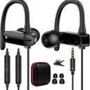 3.5mm Headphone Over-Ear Hook Wired Earbuds for Moto G Power Pure Play/Chromebook Laptop Back to School Supply PC Headset Noise Canceling in-Ear Jack Earphone for iPad/Samsung A15 A14 A13 A12 A42 A03s
