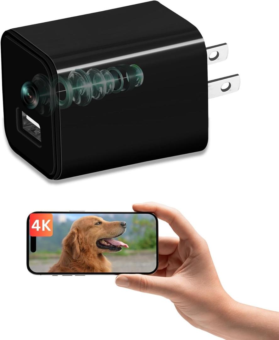 XXAXX 4K Ultra HD WiFi Camera, Stream to Phone, Motion Detection, SD Card Slot, Phone App, Video-Only