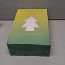 MyHomeBody Christmas Tree Wicker Basket, Decorative Snack Tray, Appetizer Serving Tray and Platters, Set of 2