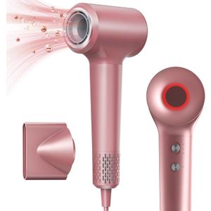 Hair Dryer, Ionic Blow Dryer, 1500W High-Speed Hairdryer with 110000 RPM Brushless Motor for Fast Drying Low Noise, 4 Temps & 2 Speeds with Magnetic Nozzle