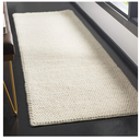 SAFAVIEH Natura Collection Runner Rug - 3×5  Ivory, Handmade Wool Blend, Textured Design, Ideal for Hallway, Bedroom, Foyer (NAT620A)