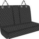 Car Back Seat Cover for Dog, Waterproof Nonslip Car Seat Protector for Pet Kids, Pet Bench Backseat Cover for Cars SUVs Trucks, 53" (Black)