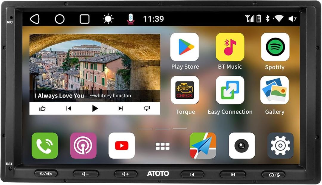 ATOTO S8 8-Core 7inch Android Double Din Car Stereo Receivers, Wireless CarPlay & Android Auto, Built-in 4G, WiFi/BT/USB Tethering, Dual Bluetooth, 4G+32G, HD LRV&SCVC, DSP, ChatGPT AI, S8G2A74MS